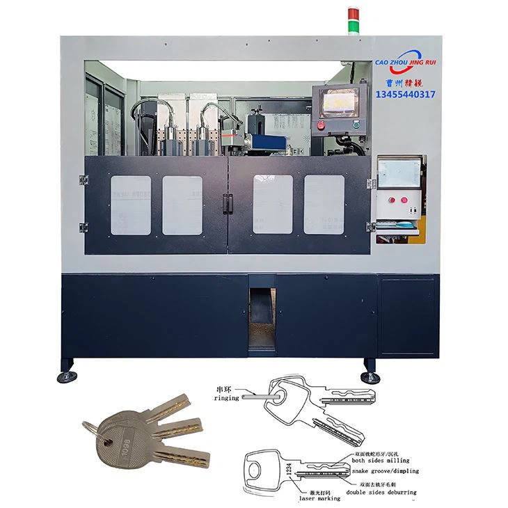 Dual-Spindle Laser Cut Key Cutting Ringing Machine